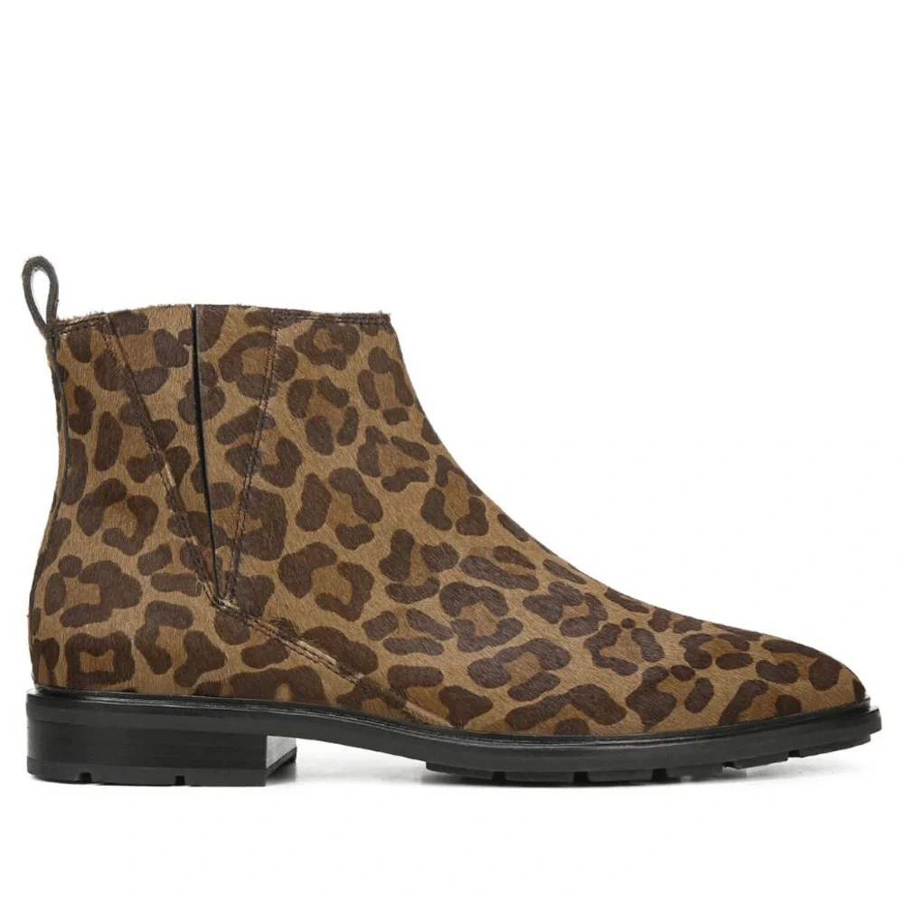 Via Spiga Emelin Cheetah Print Leather Ankle Boot